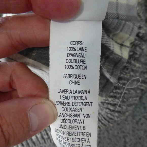 LL Bean Sweater Mens Large Full Zip Lambswool Heavy Knit Grandpa Lined Pockets - Picture 5 of 7